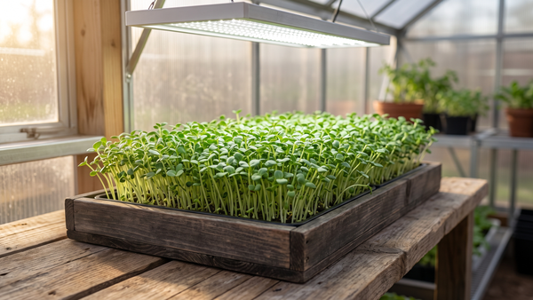 Microgreens Leaning After Blackout? How to Set the Light Without Guessing